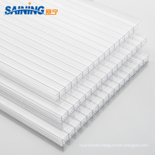 Weather Resistance Clear 4Mm Twin Wall 3Mm Polycarbonate Clear Acrylic Sheet
